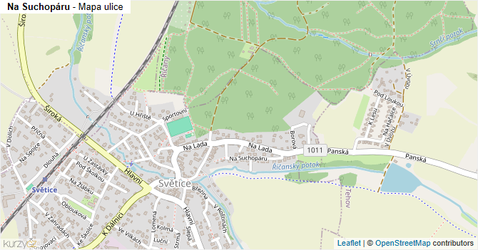 Na Suchopáru - mapa ulice