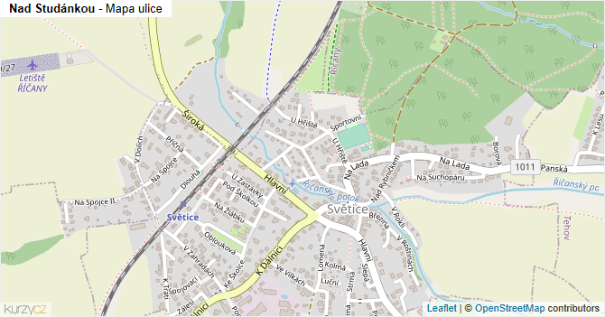 Nad Studánkou - mapa ulice