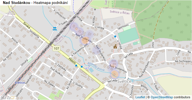 Nad Studánkou - mapa podnikání