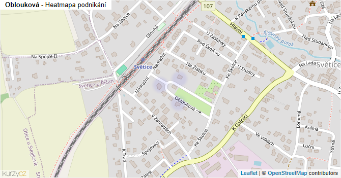 Oblouková - mapa podnikání