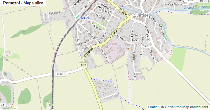 Pomezní - mapa ulice