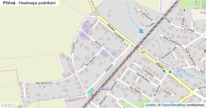 Příčná - mapa podnikání
