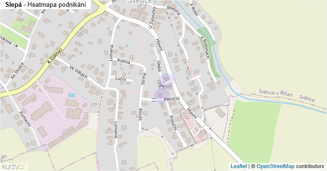 Slepá - mapa podnikání