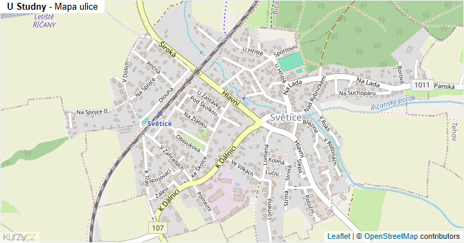 U Studny - mapa ulice
