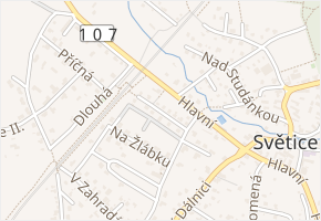 U Zastávky v obci Světice - mapa ulice