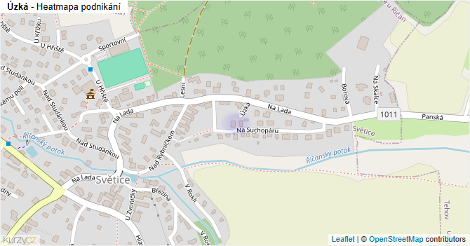 Úzká - mapa podnikání