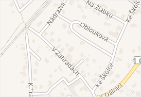 V Zahradách v obci Světice - mapa ulice