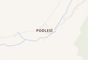 Podlesí v obci Světlá Hora - mapa části obce