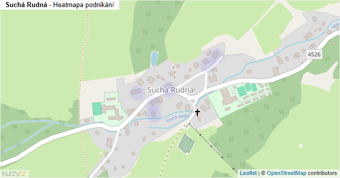 Suchá Rudná - mapa podnikání
