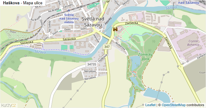 Haškova - mapa ulice