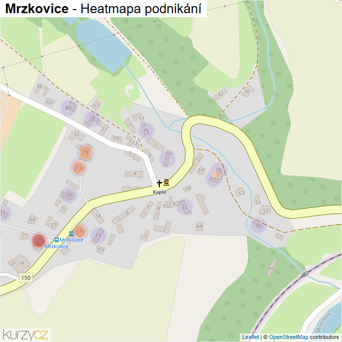 Mapa Mrzkovice - Firmy v části obce.