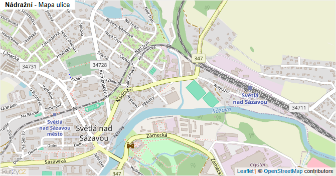 Nádražní - mapa ulice
