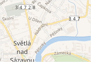 Poštovní v obci Světlá nad Sázavou - mapa ulice