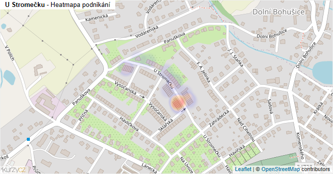 U Stromečku - mapa podnikání
