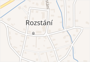 Rozstání v obci Světlá pod Ještědem - mapa části obce