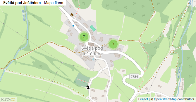 Světlá pod Ještědem - mapa firem