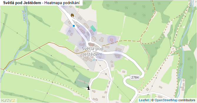 Světlá pod Ještědem - mapa podnikání