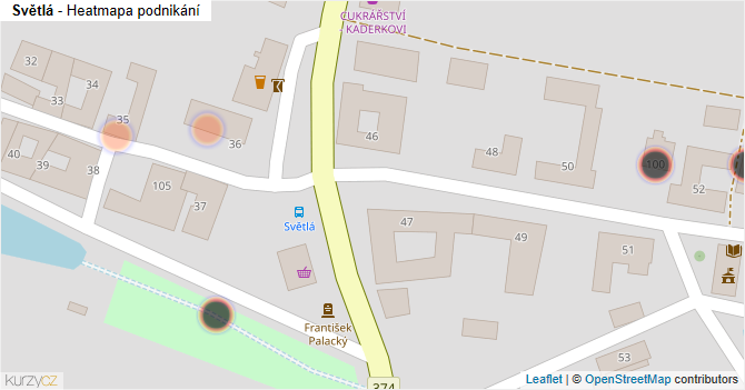 Světlá - mapa podnikání