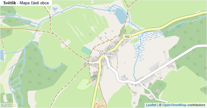 Světlík - mapa části obce