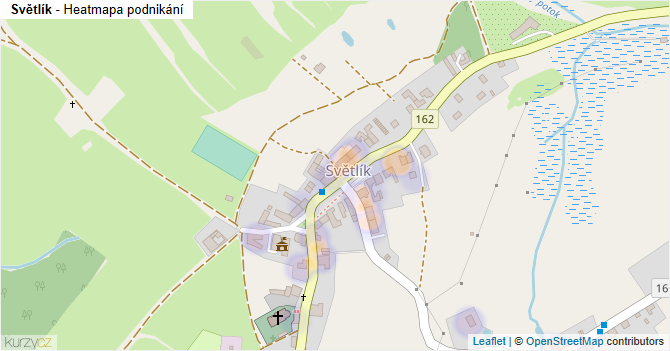 Světlík - mapa podnikání