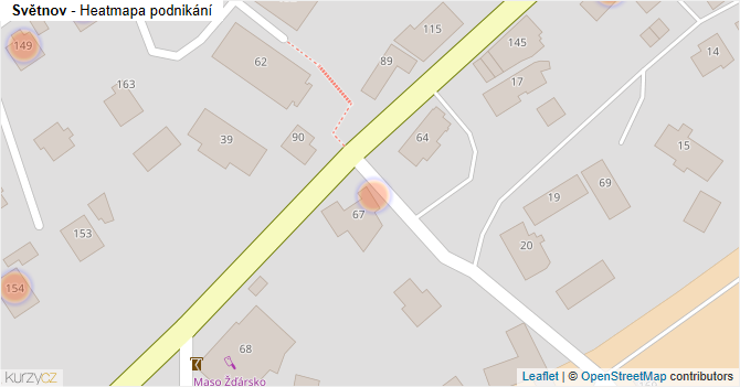 Světnov - mapa podnikání