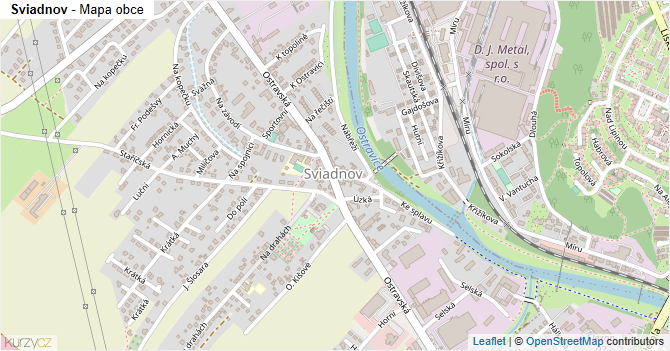 Sviadnov - mapa obce