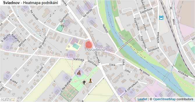 Sviadnov - mapa podnikání