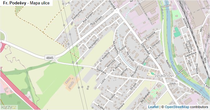 Fr. Podešvy - mapa ulice