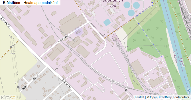 K čističce - mapa podnikání