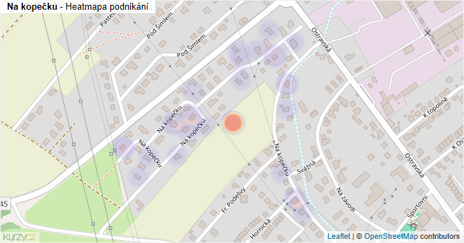 Na kopečku - mapa podnikání