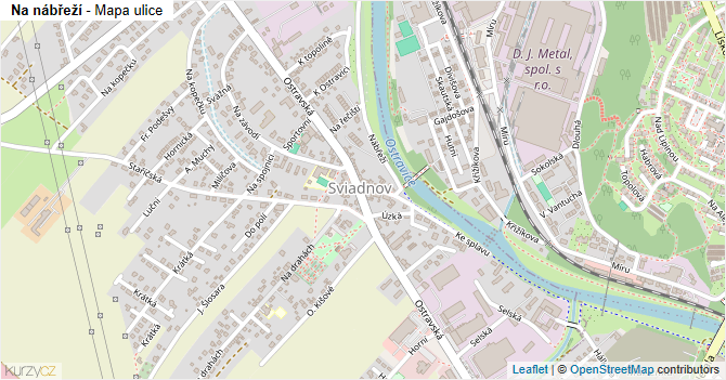 Na nábřeží - mapa ulice