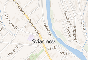 Nábřeží v obci Sviadnov - mapa ulice