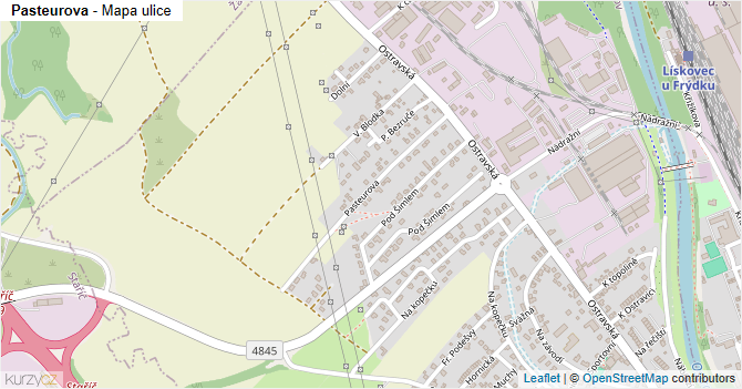 Pasteurova - mapa ulice
