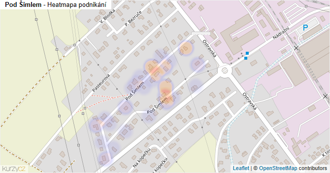 Pod Šimlem - mapa podnikání