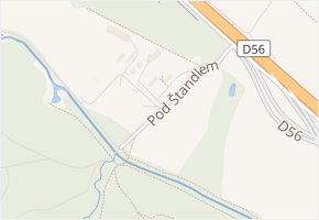 Pod Štandlem v obci Sviadnov - mapa ulice