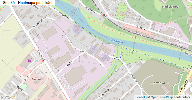 Selská - mapa podnikání