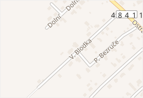 V. Blodka v obci Sviadnov - mapa ulice