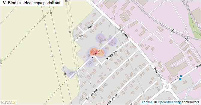 V. Blodka - mapa podnikání