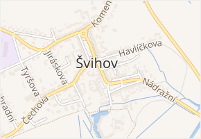 Čsl. legií v obci Švihov - mapa ulice