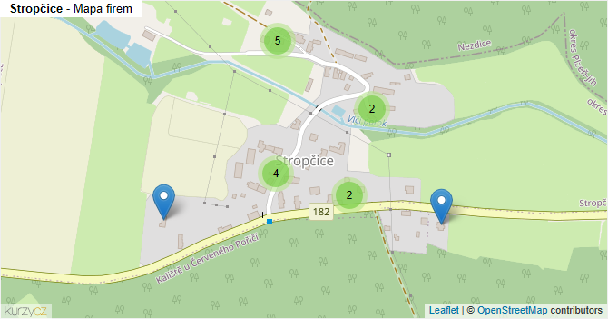 Stropčice - mapa firem