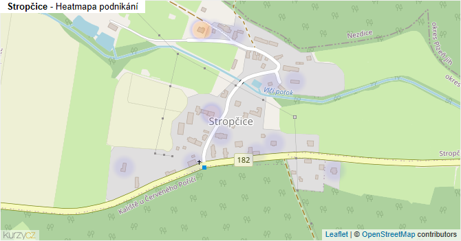 Stropčice - mapa podnikání