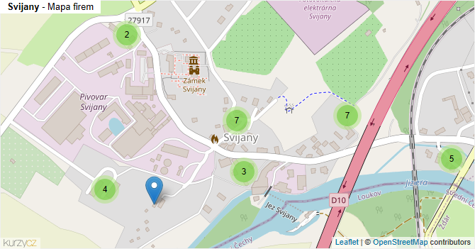 Svijany - mapa firem