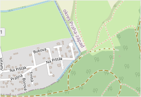 Březová v obci Svinaře - mapa ulice