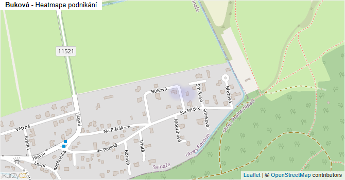 Buková - mapa podnikání
