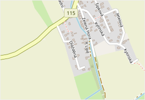 Dlážděná v obci Svinaře - mapa ulice