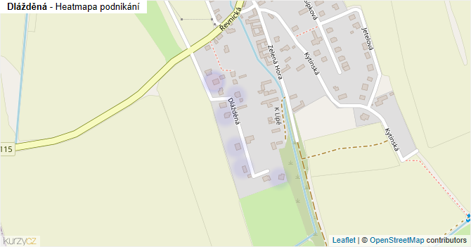 Dlážděná - mapa podnikání