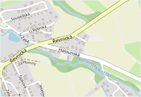 Halounská v obci Svinaře - mapa ulice