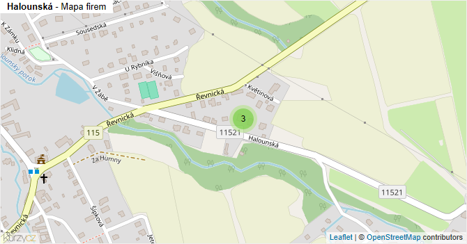 Halounská - mapa firem