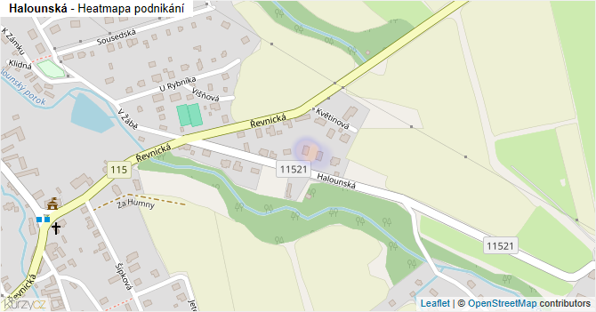 Halounská - mapa podnikání