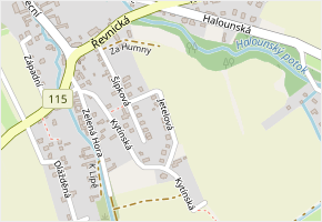 Jetelová v obci Svinaře - mapa ulice